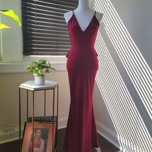 Sexy open back maxi dress
